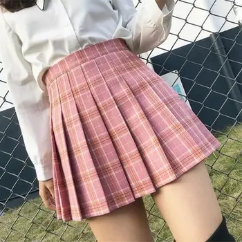 Plus Dimensiune Scurt Fusta Harajuku Carouri Plisate Fuste Femei Cu Fermoar Talie Mare Fata De Scoala 2020 Coreene Noi Cu Fermoar Fusta Mini Sexy