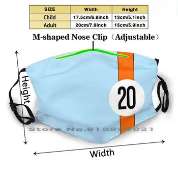 Mcqueen Imprimare Reutilizabile Masca Pm2.5 Filtru de Modă de Gura, Masca Pentru Copil Adult Echipa Golful Echipa de Raliu Golfului Gp Aligator 917 917k