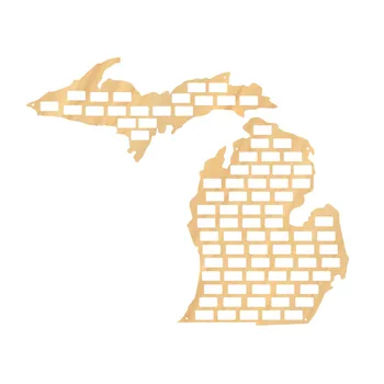 Marile Lacuri de Stat din Michigan Vin Cork arată Hartă Agățat Ambarcațiuni de Lemn Harta de Perete de Arta Bar Acasă Decor Bea Vin Plută Capcana Cuier