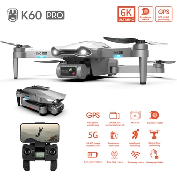 K60 Pro GPS Drona Cu Camera 6K HD 4K Două-Axis Gimbal Brushless Profesională RC Quadrocopter 5G Wifi Fpv Distanta de 1,2 km de Zbor