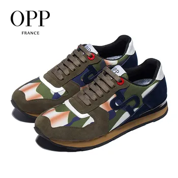 OPP Pantofi pentru Bărbați de Moda Dantelă-up Verde camuflaj Stil Militar Adidași din Piele de Mari Dimensiuni Pantofi Casual