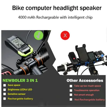 4 Modul USB Biciclete Lumina Lămpii de Calculator pentru Biciclete 3 Modul de Corn Lanterna Ciclu de Biciclete Vitezometru Fata Led-uri Lumini Bicicleta Far