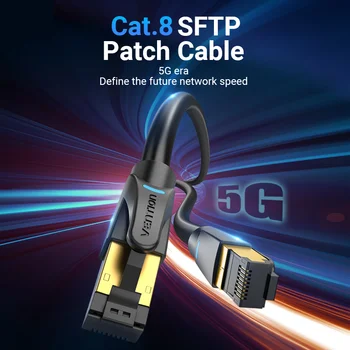 Intervenție Cablu Ethernet RJ45 Cat8 Lan prin Cablu SFTP 40Gbps 2000MHz RJ 45 Cat 8 Patch-uri de Rețea prin Cablu pentru Modem Router prin Cablu Ethernet