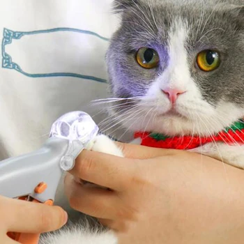 Animale de companie unghiera Instrument Profesionale cu led Lumina de Tuns de Unghii pentru foarfeca de unghii câine pisică pentru Animale Anti-taie linia de sânge