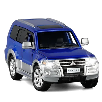 Simulare 1: 32 Pajero V97 SUV șase ușa de sunet lumina de direcție amortizor model de mașină de jucărie pentru copii cadou de ziua de nastere