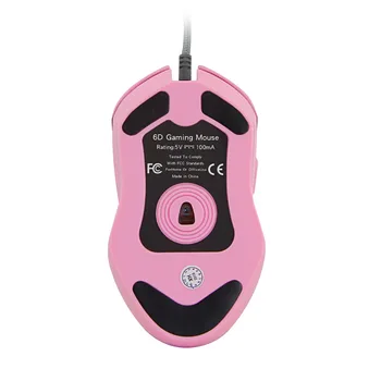 6D Gaming Mouse Optic 3200 DPI Ergonomic cu Fir Mause RGB Color cu iluminare de fundal de culoare Roz PC Office Acasă Gamer Șoareci De Fata Doamna