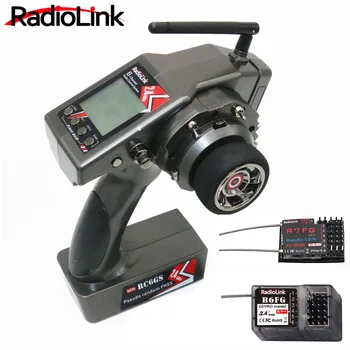 RadioLink RC6GS 2.4 G 6CH Masina Rc Controller Transmițător w/ R6FG /R7FG Gyro în Interiorul Receptorului pentru Masina RC cu motor (400 m Distanta)