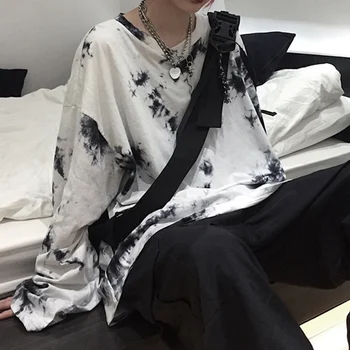 Cuplu Supradimensionate Streetwear Hanorace 2020 Toamna Femei Bărbați Harajuku Stil Coreean Jachete Hanorac Tie Dye Hoodie