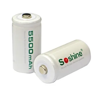 2 buc! Soshine 5500mAh 1.2 V C/R14 C LR14 Dimensiune NiMH Baterii Reîncărcabile Ni-MH cu mai Mare Capacitățile Actuale