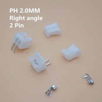 100 Set PH2.0 Conector 2.0 mm Unghi Drept 2/3/4/5/6/7/8/9/10P ( Pin Header + Carcasa + Terminal )