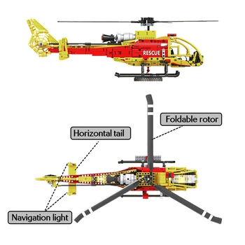 ERBO 663PCS Poliția Orașului Avion Blocuri de Constructii Tehnice Elicopter Militar Aeroport Brigada de Cărămizi Luminează-Jucarii pentru Copii