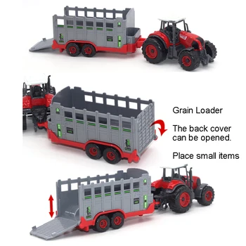 Mini Diecas Tractoare Agricole Masina Vehicul de Transport de Model Stabilit de Colectare Copilul Mașină de Jucărie jucărie decor de birou de dimensiuni miniaturale și de a Colecta jucării