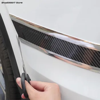 Pentru Honda CRV CR-V 2018 2019 2020 Carbon Negru Moale Bara de Striptease Fibre de Cauciuc DIY Pragului de Ușă Protector Garda de Marginea Autocolant Auto