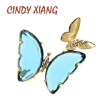 CINDY XIANG Fluture Cristal Broșe Pentru Femei Elegante de Nunta de Lux Insecte Pin Broșă de Iarnă de Design de Bijuterii