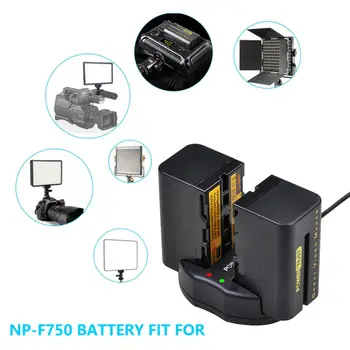 PowerTrust NP-F750 NP-F770 NPF750 Baterie+Dual USB Încărcător pentru Yongnuo Godox Video cu LED-uri de Lumină YN300Air II YN300 III YN600 L132T