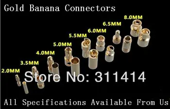 20pairs/Lot 6 6.0 mm Aur Banana Conector Plug-in Set Placat cu Aur Pentru ESC Baterie Motor de Bună Calitate en-Gros de Brand Nou