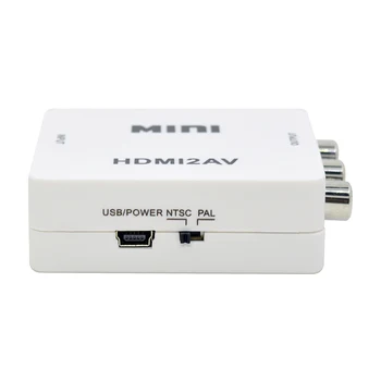 CHIPAL Mini HDMI2AV RCA CVBS Adaptor HDMI 1080P la AV Convertor Video Compozit NTSC PAL Scala Cablu de Alimentare USB Pentru PS4 HDTV