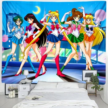 Sailor Moon Tapiserie Anime Kawaii Cameră Macrame Agățat De Perete Macrame Decor Pentru Dormitor Comun De Femei, Dormitor Accesorii Pentru Casa