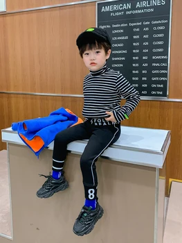 Băiatul Fleece Lined Căptușit Cald Păstrarea Jambiere Medii și Mari coreean de Iarnă Frumos Pantaloni Haine pentru Copii Îmbrăcăminte de Iarnă