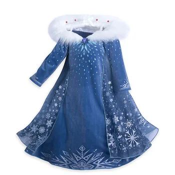 Iarna Pentru Copii Fată Dress Up Copii Bal Prințesă Costum De Halloween Petrecere De Ziua Cosplay Elsa Rochie De Printesa Pentru Copii Haine