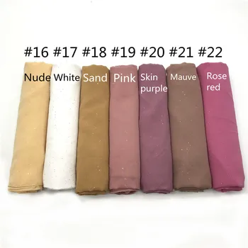 2020 Șifon eșarfă 22 de Culori design NOU stralucire pentru femei de moda eșarfe, șaluri brand folie moale toba elegant islamic hijabs