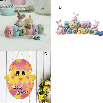 Ouă de paști Bunny Pandantiv Colorate Hangable Ornament Petrecere Acasă Decorare Ușor _WK
