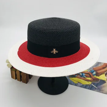 2020 Moda De Albine De Vară Pălărie De Soare Pentru Femei Naturale Croșetat Pălărie De Paie Cu Panglică Pălărie De Vară De Călătorie Palarii De Plaja