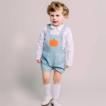2 BUC spaniolă Seturi de Îmbrăcăminte pentru Copil Băiat Boutique Romper Baby Smocked Costume Baieti Vara din Bumbac Haine Fratelui Tinuta