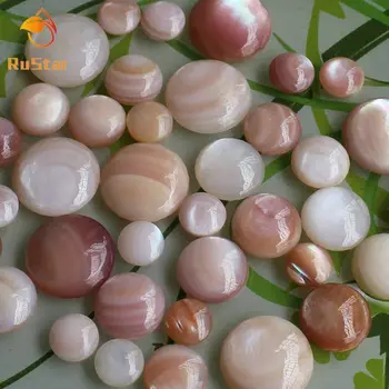 50pcs/lot en-Gros Roz Rotundă Naturală Cabochon Mama de Perla shell pentru Bijuterii DIY Cabochon Rotund MOP Pearl shell