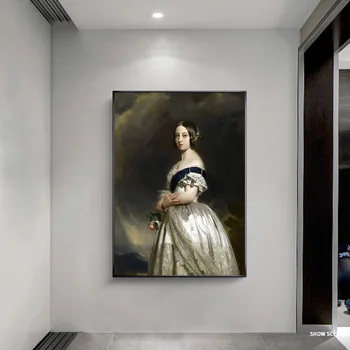 Portretul Reginei Victoria Tablouri Canvas Reproduceri De Opere De Artă Celebre Regina Victoria Panza Printuri De Arta De Perete Acasă Decorare