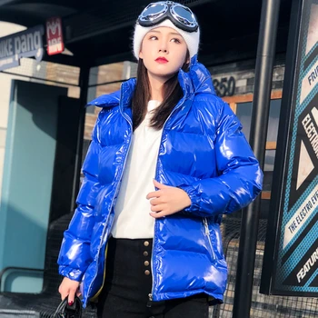 2020 scurtă cu glugă călduroasă în jos strat de bumbac femei de iarnă jachete si paltoane femei de moda noua hanorac Harajuku Haine topuri MY209
