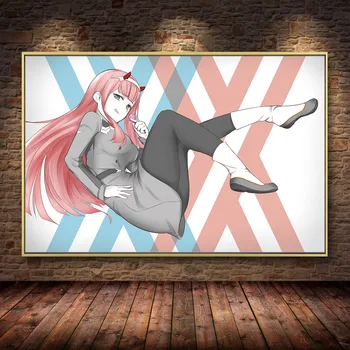 Anime-ul japonez de Desene animate Dragă În Franxx Panza Pictura Postere si Printuri Cuadros de Arta de Perete de Imagine pentru Camera de zi Acasă