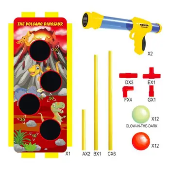 Luptă Joc Jucărie în condiții de Siguranță Minge Spumă Moale Arma cu Glont Pompa de Aer Dinozaur Trage Scorul de Notare joc de Darts pentru copii Copii Cadou de Ziua de nastere