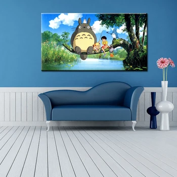 Miyazaki Hayao Totoro Desene animate Pictura Arta Poster de Perete Pictura si Arta Moderna pentru Dormitor Copii Poza Perete Decor Acasă Cadou