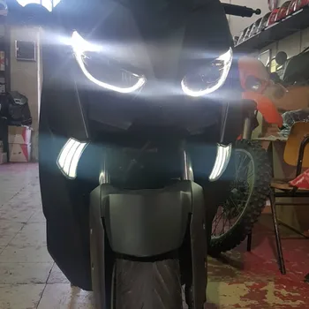Modificat Motocicleta xmax fata cu led-uri de semnalizare indicatoare laterala lampa de lumina de cotitură pentru yamaha xmax 250 xmax 300 2017 2018