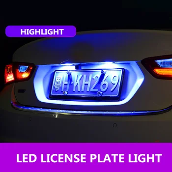 8pcs de Înmatriculare Lumini Auto Alb Becuri cu LED-uri Lumina de Interior Kit Harta plafonieră Pentru Toyota Yaris 2007 2008 2009 2010 2011