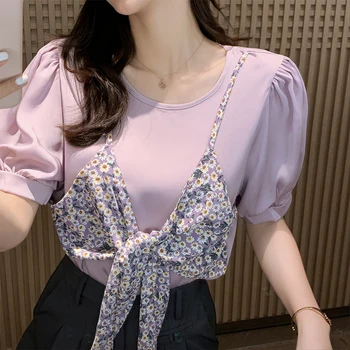 MISHOW 2020 Bluza Femei de Vara tricou Maneci Scurte Topuri Print Floral Feminin Tricouri MX20B3209