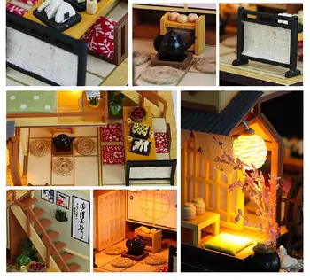 Diy Casa Papusa 2020 Nou Diy Cabana Creative Arhitectura Japoneză Casa Papusa De Asamblare Qixi Trimite Băiatul Ziua De Nastere Prietena Cadou