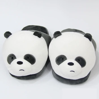 Kawaii Drăguț Panda Papuci De Interior Sunt Moi Acasă Pantofi Femei Casă Confortabilă Diapozitive Dormitor Cald Iarna Doamnelor Pantofi De Pluș