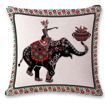 Noi Thai stil etnic, lenjerie de pat pillowcover stil exotic păun elefant model cafenea pernele de acoperire 45*45cm canapea pernă