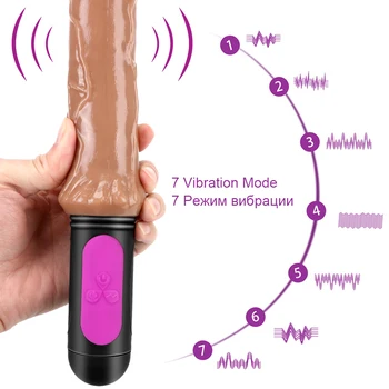Încălzit Mare Dildo-uri, Vibratoare pentru Femei Jucarii Sexuale Penis Adevărat Anal, Dop de Fund Masaj Erotic Mașină de sex Feminin Masturbator Sextoys Magazin