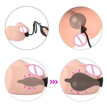 Erotic Expandable Butt Plug Gonflabil Vibrator Anal Plug Anal Dilatator Jucarii Sexuale Pentru Femei Barbati Anus Prostata Pentru Masaj Produse Pentru Adulți