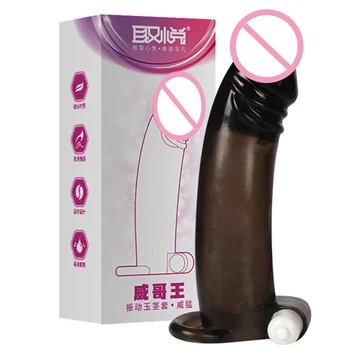 Omul Nuo Penis Extender Prezervativ Vibrator Pentru Bărbați Intarziere Ejaculare Reutilizabile Prezervative, Vibratoare Cockring Maneca Penis Intim Bunuri