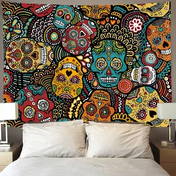 Mexican Cranii De Zahăr Tapiserie De Perete Hippie Artă Pentru Camera De Zi Dormitor Dormitor