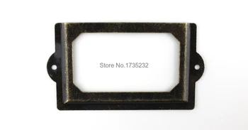 50pcs 125*69mm Mare cartelei meta eticheta cadru vintage bronz decorare lemn de raft eticheta de preț maneca sertar tag cadru