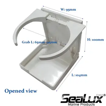 Sealux Plastic Alb Reglabil Bea Pliere Cupa pentru Marin Iaht, barca si masina RV