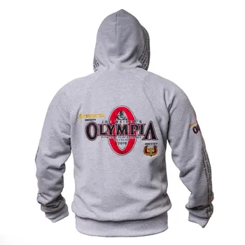 2020 nou Orsay tricou fitness Olympia jacheta sport din bumbac imprimat culturism tricou hanorac cu fermoar