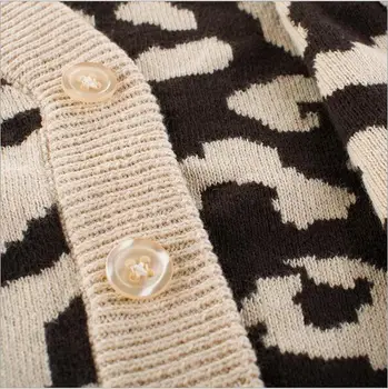 2019 Noi De Toamna Pentru Copii Baieti Fete Knit Cardigan Copii Copii Haina Îmbrăcăminte De Imprimare Leopard Fete Pulover Jumper De Vânzare Fierbinte