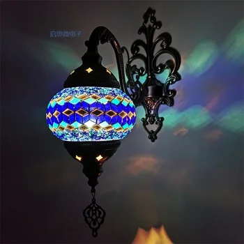 Cele mai noi Mediteraneene, stil Art Deco turc Mozaic Lampă de Perete lucrate Manual mozaic de Sticlă romantic lumina de perete