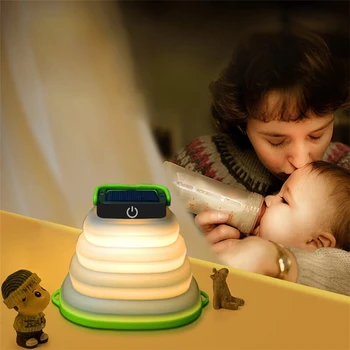 Pliabil cu LED Felinar Portabil Pliabil Lampa de Cort Impermeabil în aer liber Camping Drumetii Lumină Interioară Readingbattery de Încărcare USB